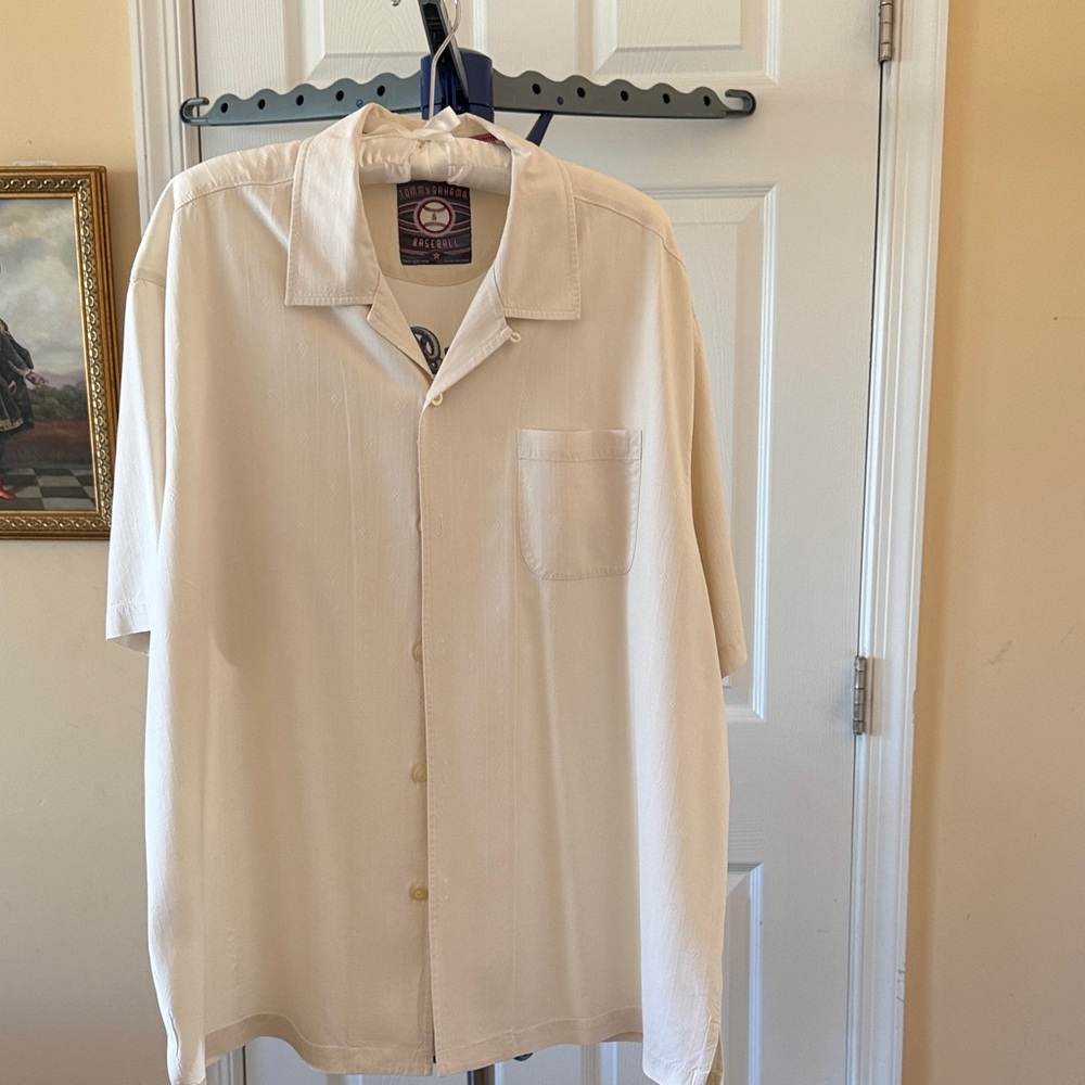 Tommy Bahama Men's Off-White Casual Shirt